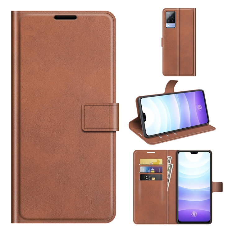 

For vivo S9 Retro Calf Pattern Buckle Horizontal Flip Leather Case with Holder & Card Slots & Wallet(Light Brown)