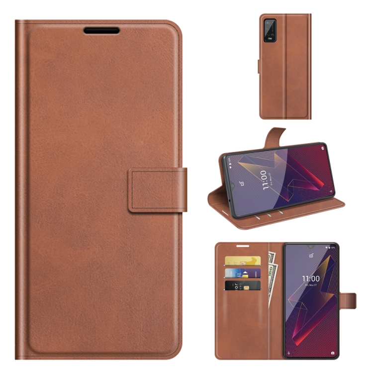 

For Wiko Power U20 Retro Calf Pattern Buckle Horizontal Flip Leather Case with Holder & Card Slots & Wallet(Light Brown)