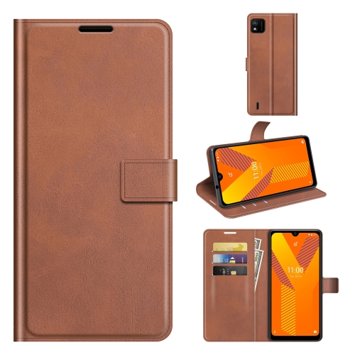 

For Wiko Y62 Retro Calf Pattern Buckle Horizontal Flip Leather Case with Holder & Card Slots & Wallet(Light Brown)