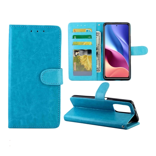 

For Redmi K40/K40 Pro/K40 Pro+/POCO F3/Mi 11i Crazy Horse Texture Leather Horizontal Flip Protective Case with Holder & Card Slots & Wallet & Photo Frame(Baby Blue)