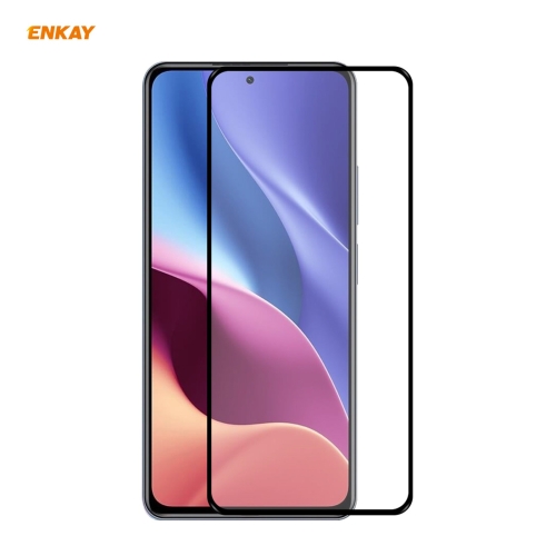 

For Xiaomi Poco F3 ENKAY Hat-Prince Full Glue 0.26mm 9H 2.5D Tempered Glass Full Coverage Film