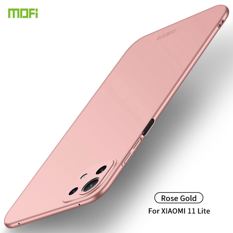 

For Xiaomi Mi 11 Lite MOFI Frosted PC Ultra-thin Hard Case(Rose Gold)