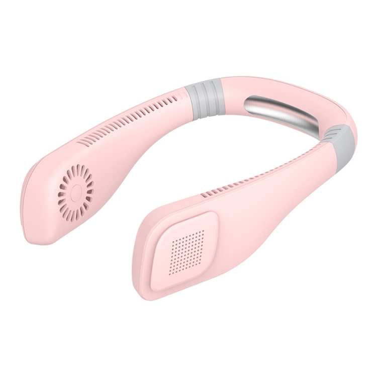 

Hand Free Mini USB Neck Fan - Rechargeable Portable Headphone Design Wearable Neckband Fan, 3 Level Air Flow, 360 Degree Free Rotation Perfect for Sports, Office and Outdoor(Pink)