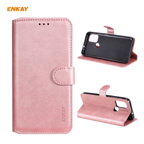 

For Motorola Moto G30 / G10 ENKAY Hat-Prince Horizontal Flip PU Leather Case with Holder & Card Slots & Wallet(Pink)