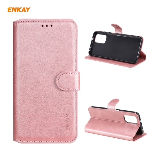 

For Xiaomi Redmi Note 10 4G / Note 10S ENKAY Hat-Prince Horizontal Flip PU Leather Case with Holder & Card Slots & Wallet(Pink)