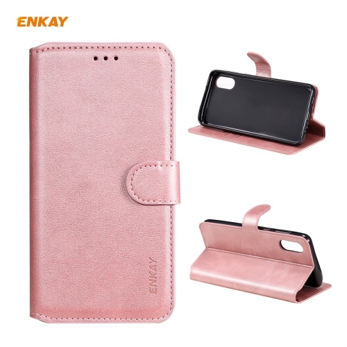 

For Samsung Galaxy A02 / M02 EU Version ENKAY Hat-Prince Horizontal Flip PU Leather Case with Holder & Card Slots & Wallet(Pink)