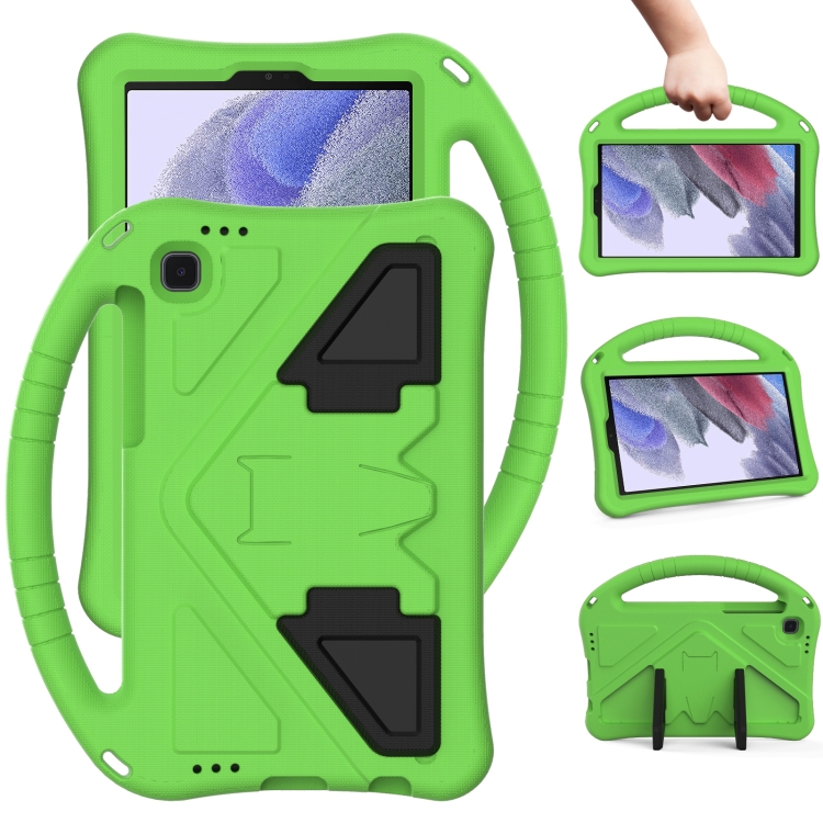 

For Samsung Galaxy Tab A7 Lite 8.7(2021) T225 EVA Flat Anti Falling Protective Case Shell with Holder(Green)