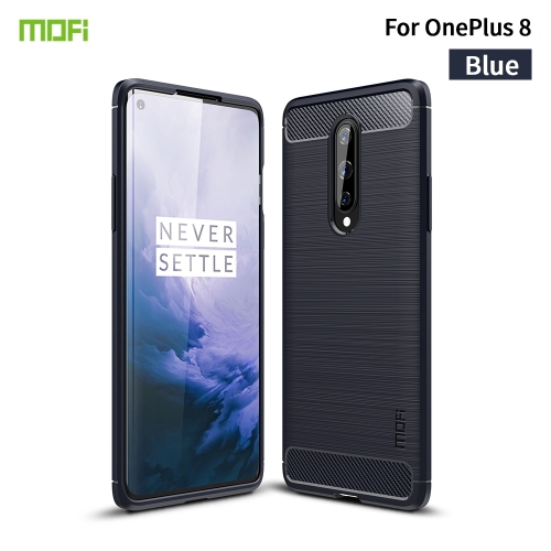 

For OnePlus 8 MOFI Gentleness Series Brushed Texture Carbon Fiber Soft TPU Case(Blue)