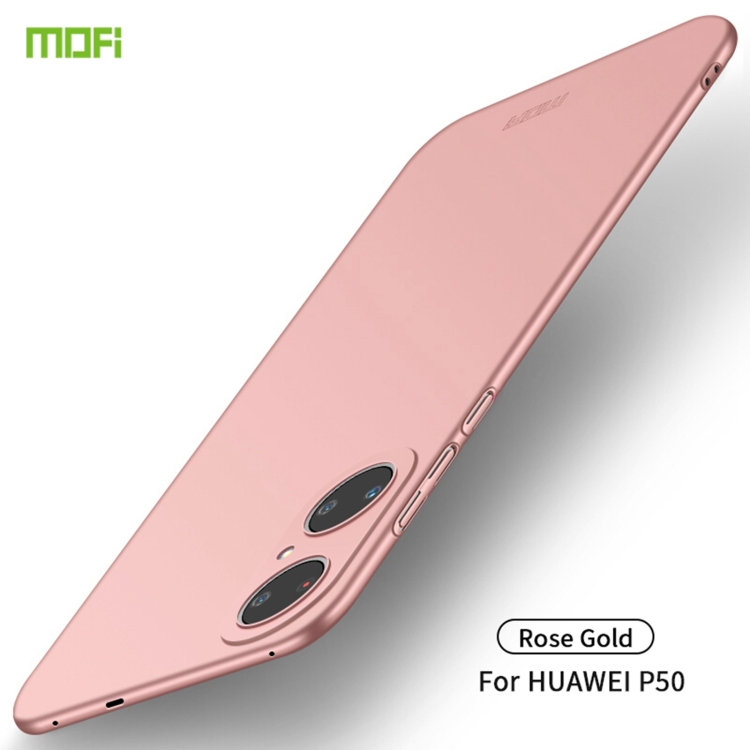 

For Huawei P50 MOFI Frosted PC Ultra-thin Hard Case(Rose gold)