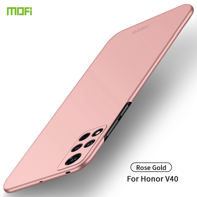 

For Honor V40 MOFI Frosted PC Ultra-thin Hard Case(Rose gold)
