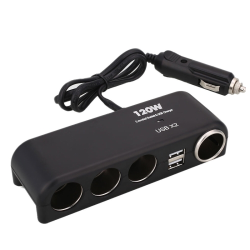 

Car Charger Vehicle Auto Splitter Car Cigarette Lighter Socket & Dual USB Ports Socket Adapter