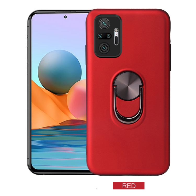 

For Xiaomi Redmi Note 10 Pro / Note 10 Pro Max 360 Rotary Multifunctional Stent PC+TPU Case with Magnetic Invisible Holder(Red)