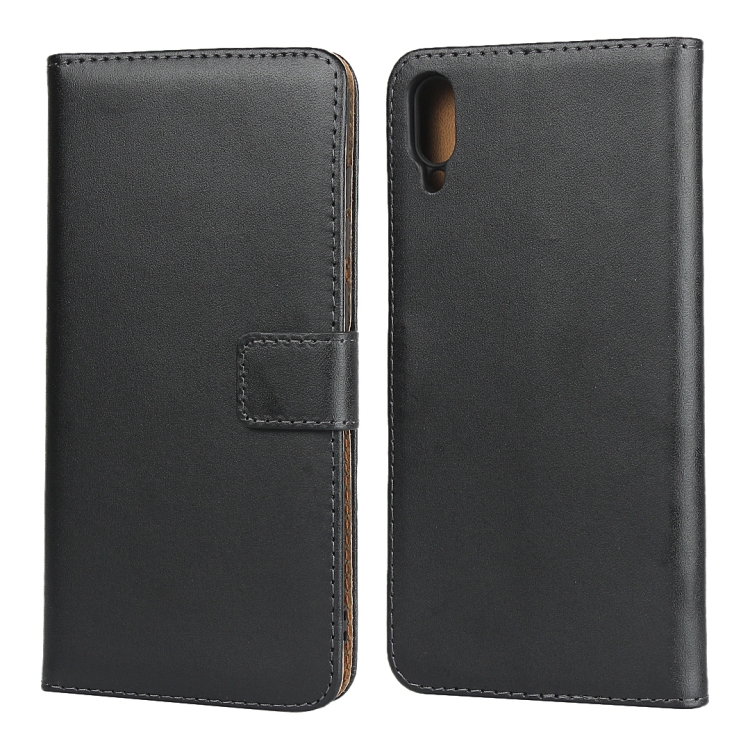 

Leather Horizontal Flip Holster For Huawei Y7 Pro 2019 with Magnetic Clasp and Bracket and Card Slot and Wallet(Black)