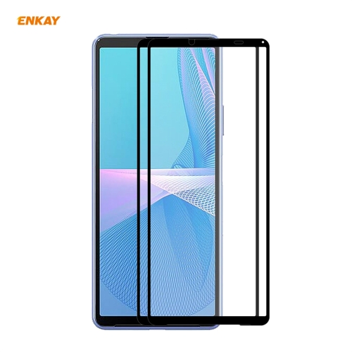 

For Sony Xperia 10 III 2 PCS ENKAY Hat-Prince Full Glue 0.26mm 9H 2.5D Tempered Glass Full Coverage Film