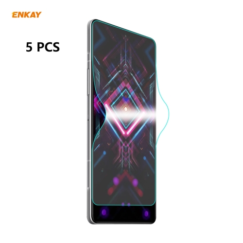 

For Redmi K40 Gaming 5 PCS ENKAY Hat-Prince Full Glue Full Coverage Screen Protector Explosion-proof Hydrogel Film