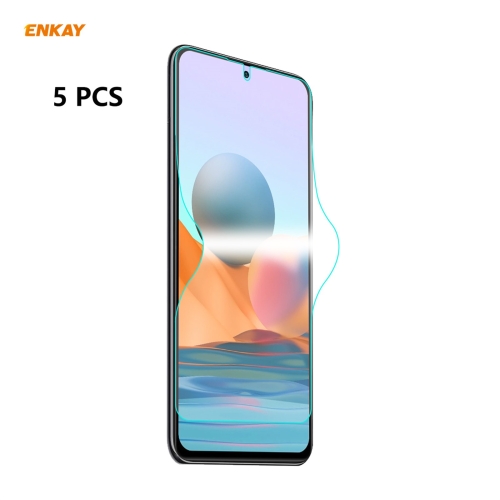 

For Redmi Note 10 Pro / Note 10 Pro Max 5 PCS ENKAY Hat-Prince Full Glue Full Coverage Screen Protector Explosion-proof Hydrogel Film