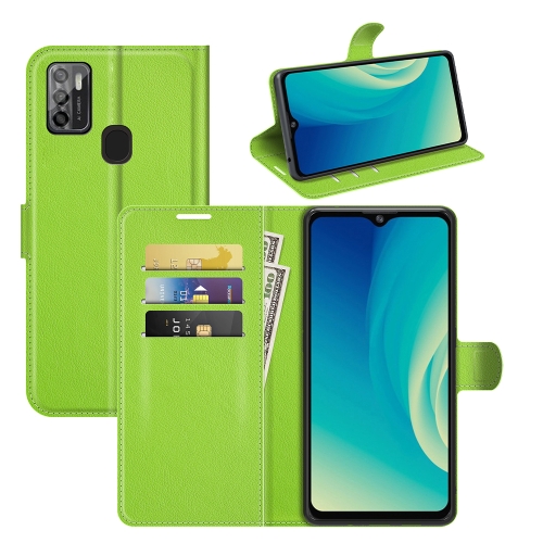 

For ZTE Blade A7S 2020 Litchi Texture Horizontal Flip Protective Case with Holder & Card Slots & Wallet(Green)