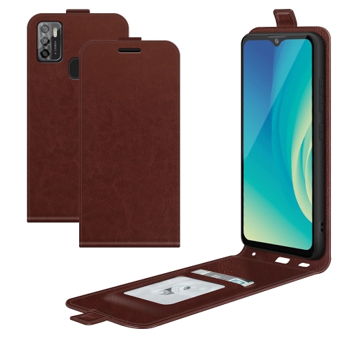 

For ZTE Blade A7S 2020 R64 Texture Single Vertical Flip Leather Protective Case with Card Slots & Photo Frame(Brown)