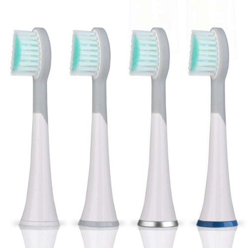 

4 PCS Toothbrush Heads and Caps for Mornwell D01/D02 Electric Toothbrushes(White D901)