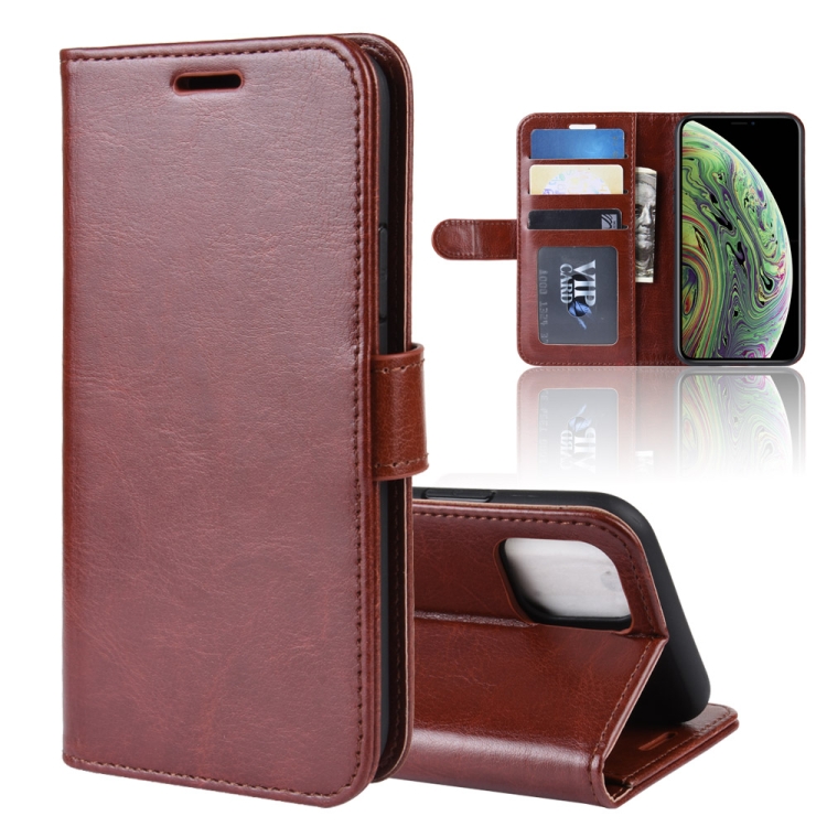 

R64 Texture Single Fold Horizontal Flip Leather Case for iPhone XI (2019), with Holder & Card Slots & Wallet(Brown)