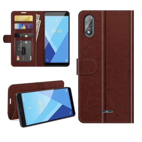 

For WIKO Y51 R64 Texture Single Horizontal Flip Protective Case with Holder & Card Slots & Wallet& Photo Frame(Brown)