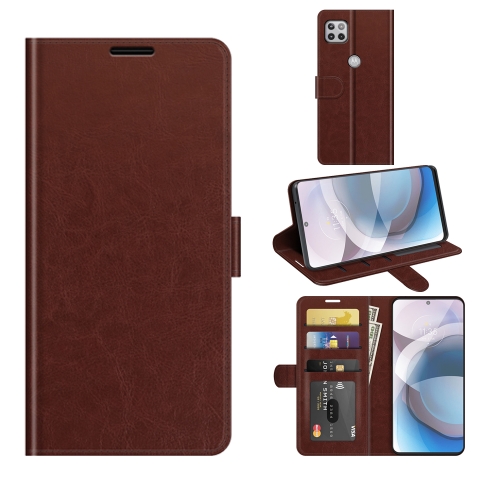 

For Motorola Moto One 5G Ace R64 Texture Single Horizontal Flip Protective Case with Holder & Card Slots & Wallet& Photo Frame(Brown)
