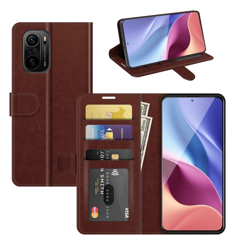 

For Xiaomi Redmi K40 Pro / K40 / Poco F3 / Mi 11i R64 Texture Single Horizontal Flip Protective Case with Holder & Card Slots & Wallet& Photo Frame(Brown)