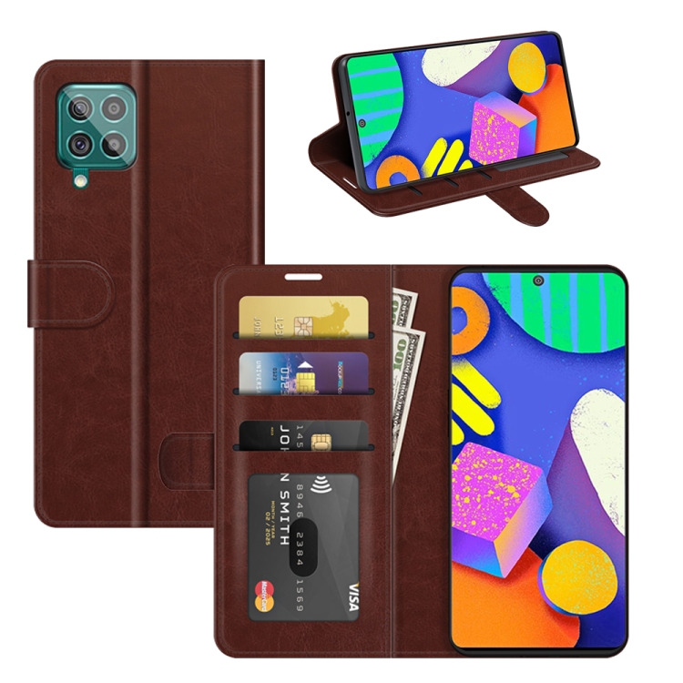 

For Samsung Galaxy F62 / M62 R64 Texture Single Horizontal Flip Protective Case with Holder & Card Slots & Wallet& Photo Frame(Brown)
