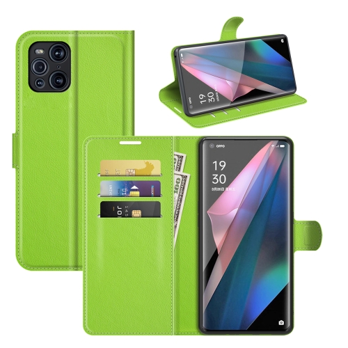 

For OPPO Find X3 Pro / Find X3 Litchi Texture Horizontal Flip Protective Case with Holder & Card Slots & Wallet(Green)