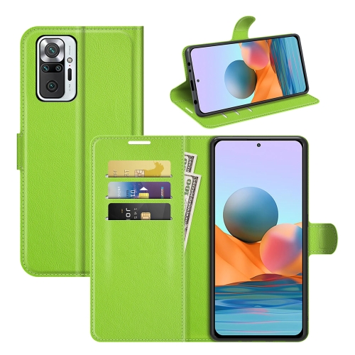 

For Xiaomi Redmi Note 10 Pro / Note 10 Pro (Indian Version) / Note 10 Pro Max Litchi Texture Horizontal Flip Protective Case with Holder & Card Slots & Wallet(Green)