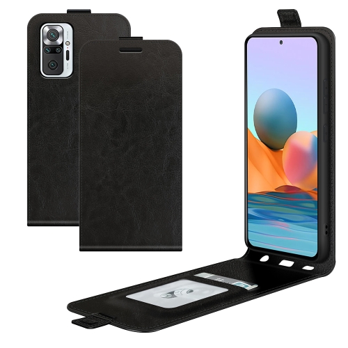 

For Xiaomi Redmi Note 10 Pro / Note 10 Pro (Indian Version) / Note 10 Pro Max R64 Texture Single Vertical Flip Leather Protective Case with Card Slots & Photo Frame(Black)