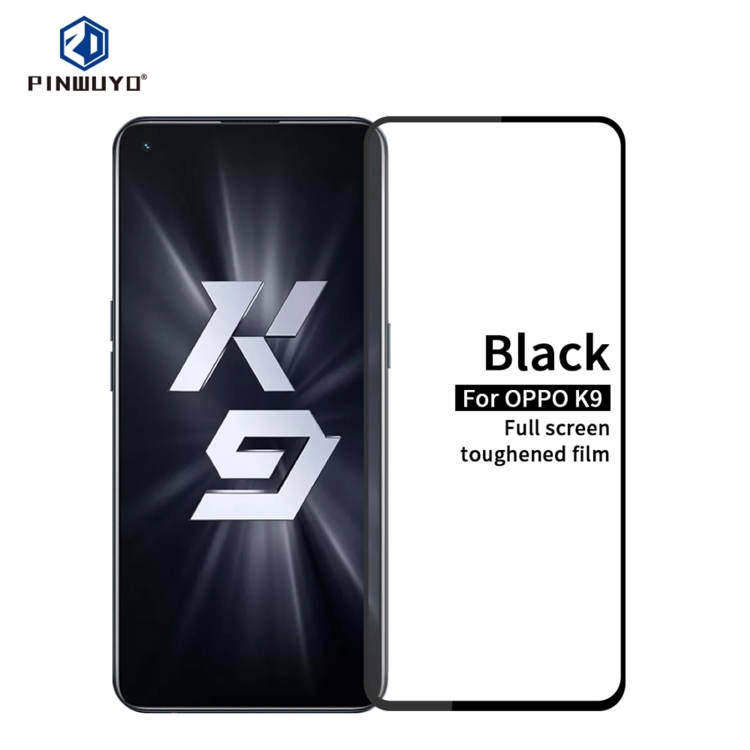

For OPPO K9 PINWUYO 9H 2.5D Full Screen Tempered Glass Film(Black)