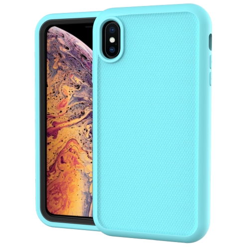

Solid Color PC + Silicone Shockproof Skid-proof Dust-proof Case For iPhone X / XS(Mint Green)