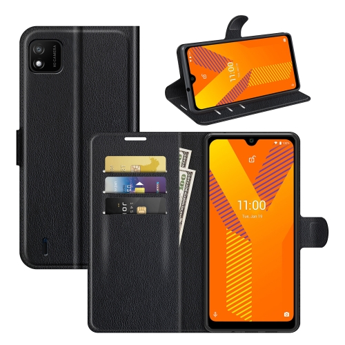 

For Wiko Y62 Litchi Texture Horizontal Flip Protective Case with Holder & Card Slots & Wallet(Black)