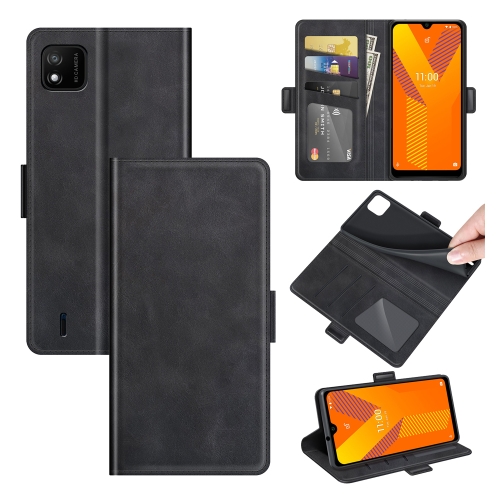 

For Wiko Y62 Dual-side Magnetic Buckle Horizontal Flip Leather Case with Holder & Card Slots & Wallet(Black)