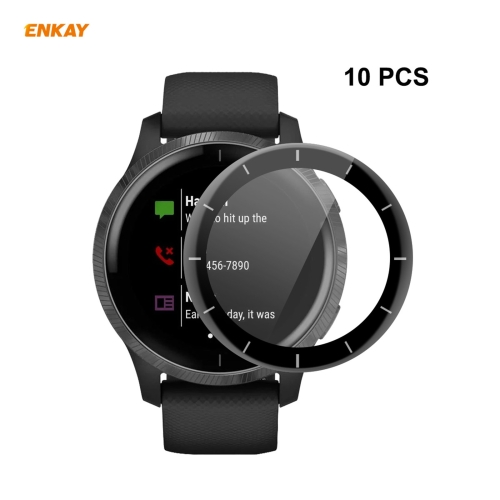 

For Venu 2 / Vivoactive 4 45mm 10 PCS ENKAY Hat-Prince 3D Full Screen Soft PC Edge + PMMA HD Screen Protector Film