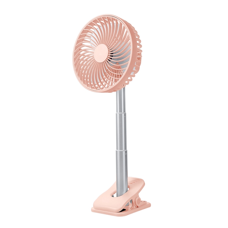 

Multi-function Adjustable USB Charging Clip Desktop Electric Fan, 4 Speed Control(Pink)