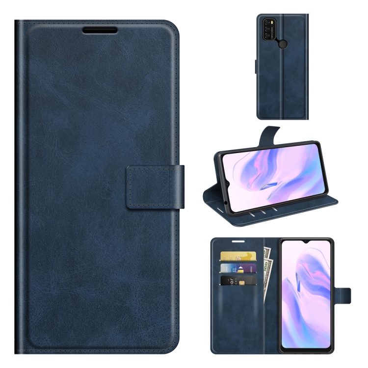 

For Blackview A70 Retro Calf Pattern Buckle Horizontal Flip Leather Case with Holder & Card Slots & Wallet(Blue)