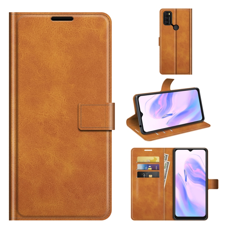 

For Blackview A70 Retro Calf Pattern Buckle Horizontal Flip Leather Case with Holder & Card Slots & Wallet(Yellow)