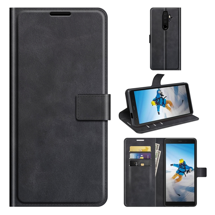 

For Blackview BV6300 Pro Retro Calf Pattern Buckle Horizontal Flip Leather Case with Holder & Card Slots & Wallet(Black)