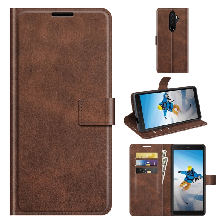 

For Blackview BV6300 Pro Retro Calf Pattern Buckle Horizontal Flip Leather Case with Holder & Card Slots & Wallet(Dark Brown)