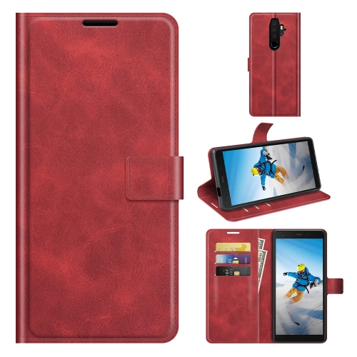 

For Blackview BV6300 Pro Retro Calf Pattern Buckle Horizontal Flip Leather Case with Holder & Card Slots & Wallet(Red)