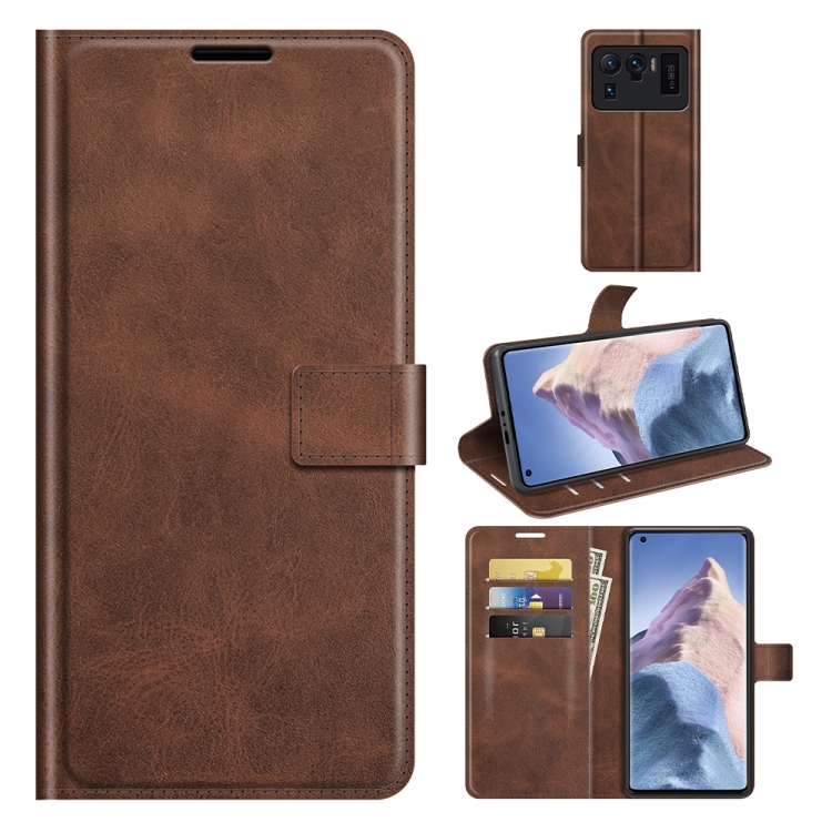 

For Xiaomi Mi 11 Ultra Retro Calf Pattern Buckle Horizontal Flip Leather Case with Holder & Card Slots & Wallet(Dark Brown)