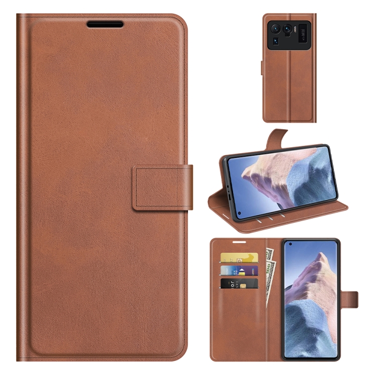 

For Xiaomi Mi 11 Ultra Retro Calf Pattern Buckle Horizontal Flip Leather Case with Holder & Card Slots & Wallet(Light Brown)