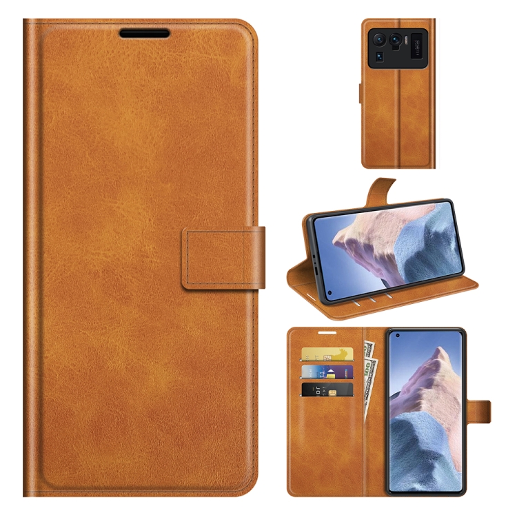 

For Xiaomi Mi 11 Ultra Retro Calf Pattern Buckle Horizontal Flip Leather Case with Holder & Card Slots & Wallet(Yellow)