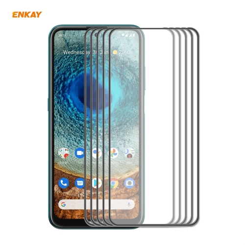 

For Nokia X10 / X20 5 PCS ENKAY Hat-Prince Anti-drop Full Glue Tempered Glass Full Screen Film Anti-fall Protector