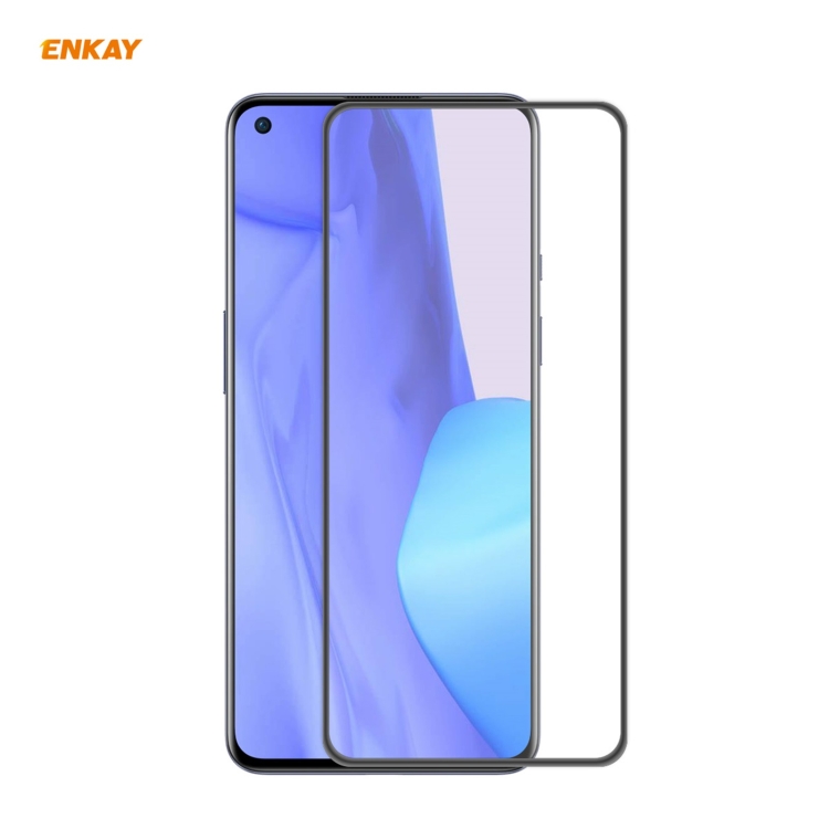 

For OnePlus 9R ENKAY Hat-Prince Anti-drop Full Glue Tempered Glass Full Screen Film Anti-fall Protector