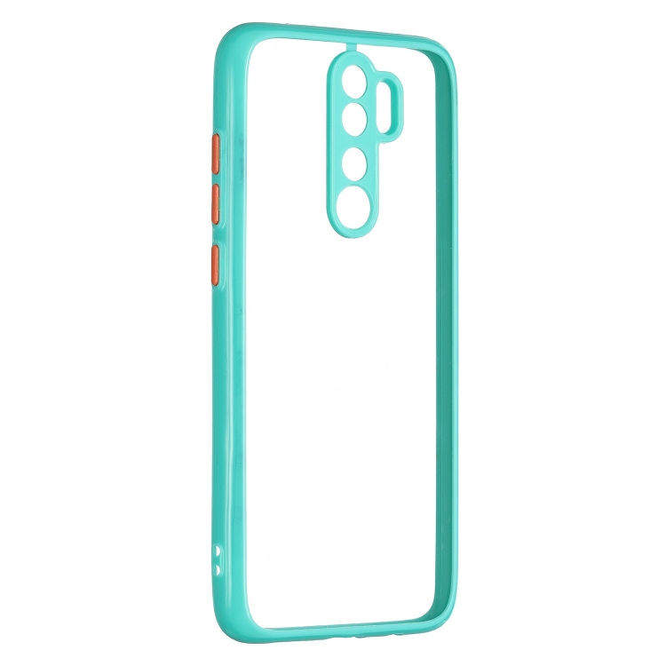 

Transparent PC+TPU Phone Case with Contrast Color Button For Xiaomi Redmi Note 8 Pro(Green)