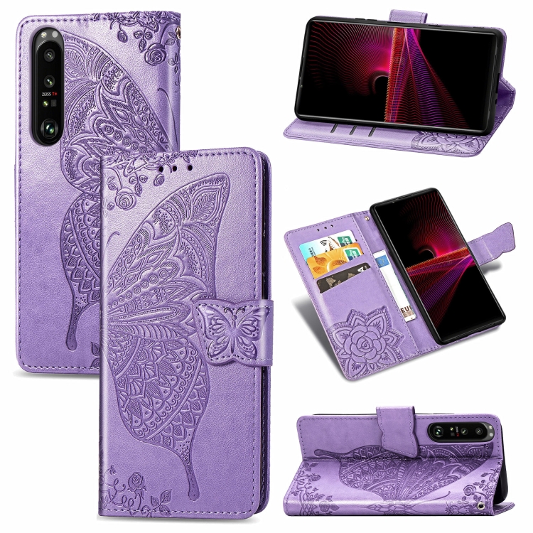 For Sony Xperia 1 III Butterfly Love Flower Embossed Horizontal Flip Leather Case with Bracket / Card Slot / Wallet / Lanyard(Light Purple)
For Sony Xperia 1 III Butterfly Love Flower Embossed Horizontal Flip Leather Case with Bracket / Card Slot / Wallet / Lanyard(Light Purple)
