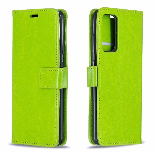 

For Samsung Galaxy S21 Crazy Horse Texture Horizontal Flip Leather Case with Holder & Card Slots & Wallet & Photo Frame(Green)